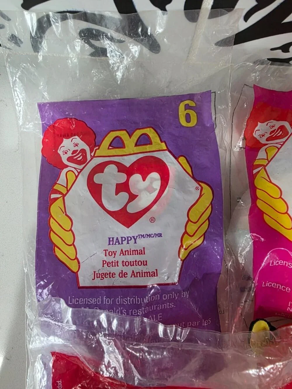 Lot of 7 TY Beanies 6 MCDonald's Happy Meal Toys 1 Teeny Ty Pocket